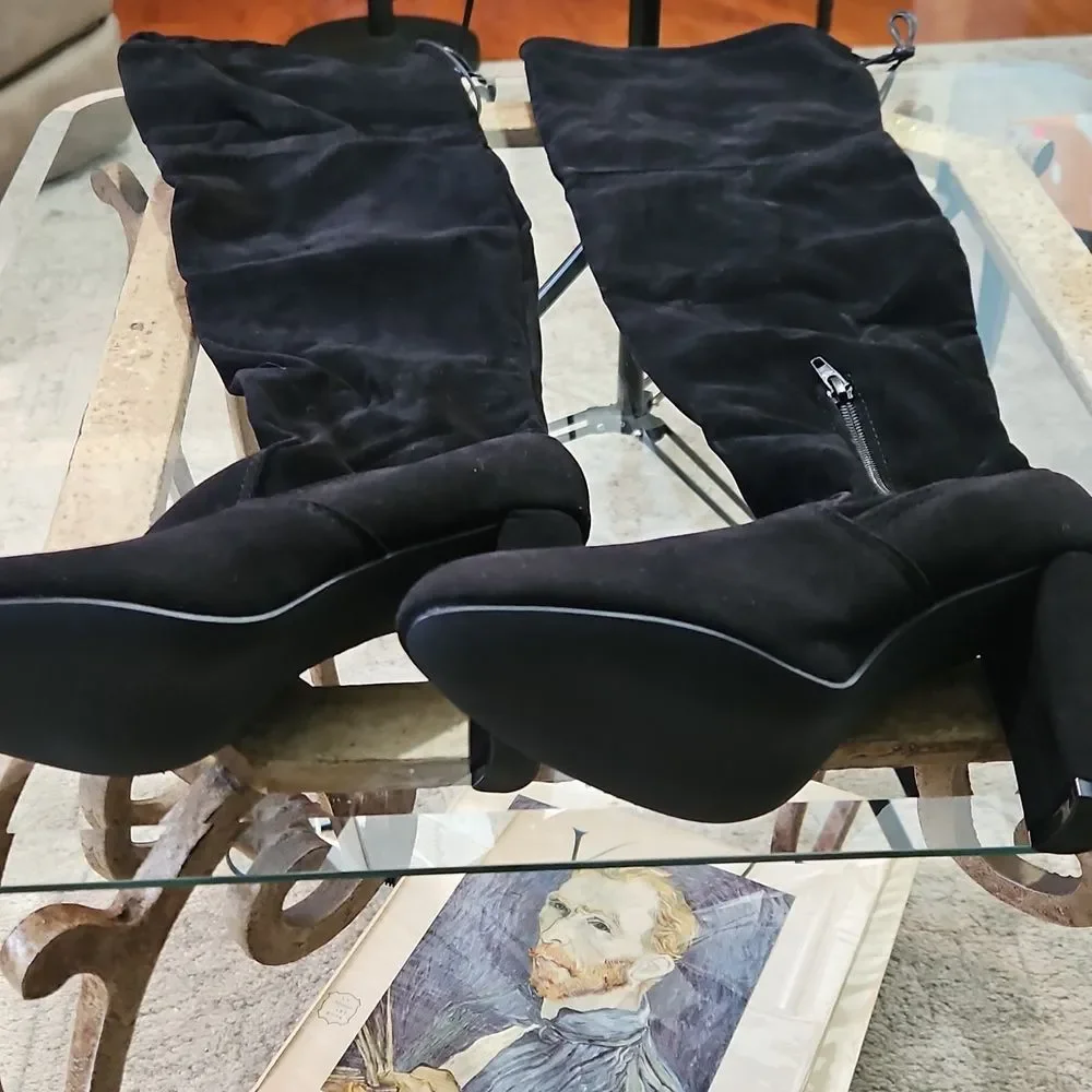 NWOT Black Over-the-Knee Boots Size 38 - US 7.5